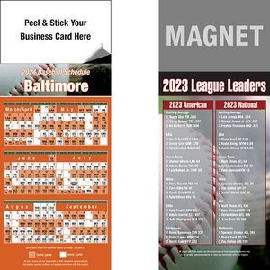 Peel and Stick Baltimore Pro Baseball Schedule Magnet (3 1/2"x8 1/2")