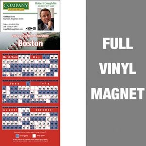 Boston Pro Baseball Schedule Vinyl Magnet (3 1/2