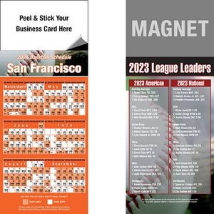 Peel and Stick San Francisco Pro Baseball Schedule Magnet (3 1/2"x8 1/2")