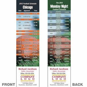 Chicago Pro Football Schedule Bookmark (2 1/4"x8 1/2")