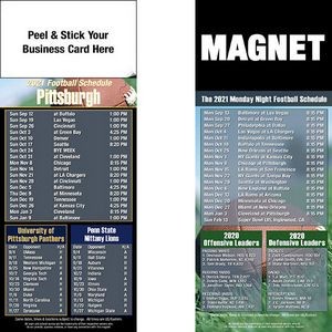 Pittsburgh Pro Football Schedule Peel & Stick Magnet (3 1/2"x8 1/2")