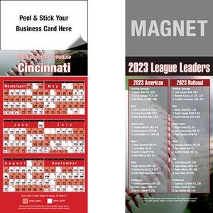 Peel and Stick Cincinnati Pro Baseball Schedule Magnet (3 1/2"x8 1/2")