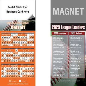 Peel and Stick Detroit Pro Baseball Schedule Magnet (3 1/2"x8 1/2")