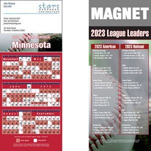 Minnesota Pro Baseball Schedule Magnet (3 1/2"x8 1/2")