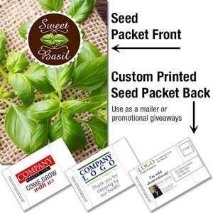 Basil Mailable Seed Packet - Custom Printed Back
