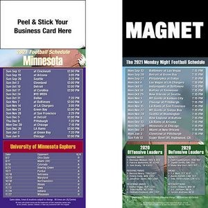 Minnesota Pro Football Schedule Peel & Stick Magnet (3 1/2"x8 1/2")