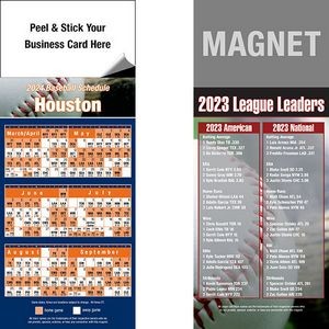 Peel and Stick Houston Pro Baseball Schedule Magnet (3 1/2"x8 1/2")