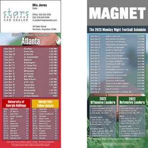Atlanta Pro Football Schedule Magnet (3 1/2"x8 1/2")