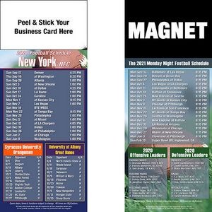 New York Pro Football Schedule Peel & Stick Magnet (3 1/2"x8 1/2")