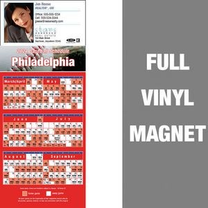 Philadelphia Pro Baseball Schedule Vinyl Magnet (3 1/2"x8 1/2")