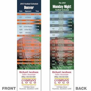 Denver Pro Football Schedule Bookmark (2 1/4"x8 1/2")