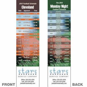 Cleveland Pro Football Schedule Bookmark (2 1/4"x8 1/2")