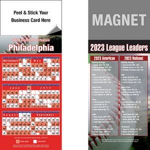 Peel and Stick Philadelphia Pro Baseball Schedule Magnet (3 1/2"x8 1/2")