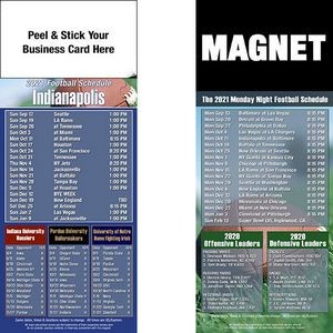 Indianapolis Pro Football Schedule Peel & Stick Magnet (3 1/2"x8 1/2")