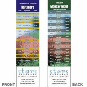 Baltimore Pro Football Schedule Bookmark (2 1/4"x8 1/2")