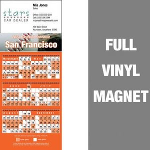 San Francisco Pro Baseball Schedule Vinyl Magnet (3 1/2"x8 1/2")