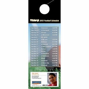 Pittsburgh Pro Football Schedule Door Hanger (4"x11")