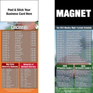 Cincinnati Pro Football Schedule Peel & Stick Magnet (3 1/2"x8 1/2")