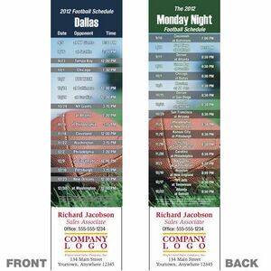 Dallas Pro Football Schedule Bookmark (2 1/4"x8 1/2")