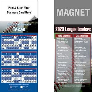 Peel and Stick Texas Pro Baseball Schedule Magnet (3 1/2"x8 1/2")