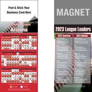 Peel and Stick Arizona Pro Baseball Schedule Magnet (3 1/2"x8 1/2")