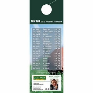 New York Pro Football Schedule Door Hanger (4"x11")