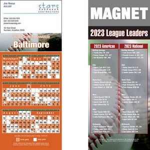 Baltimore Pro Baseball Schedule Magnet (3 1/2"x8 1/2")
