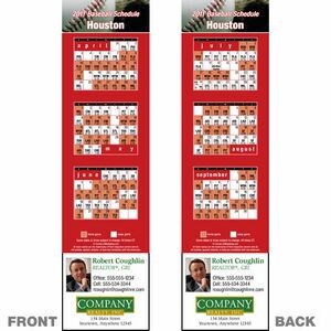 Houston Pro Baseball Schedule Bookmark (2"x8 1/2")