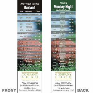 Oakland Pro Football Schedule Bookmark (2 1/4"x8 1/2")