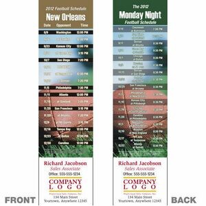 New Orleans Pro Football Schedule Bookmark (2 1/4