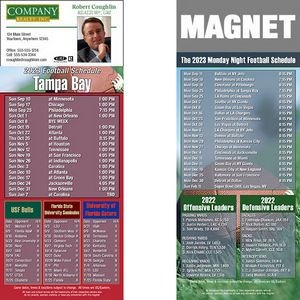 Tampa Bay Pro Football Schedule Magnet (3 1/2"x8 1/2")