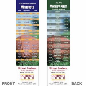 Minnesota Pro Football Schedule Bookmark (2 1/4"x8 1/2")