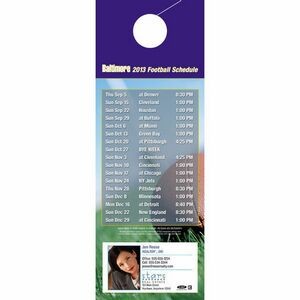 Baltimore Pro Football Schedule Door Hanger (4"x11")