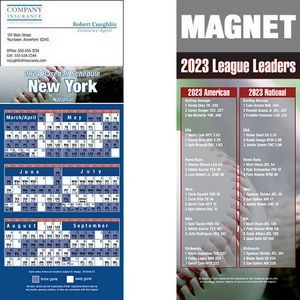 New York (National) Pro Baseball Schedule Magnet (3 1/2"x8 1/2")