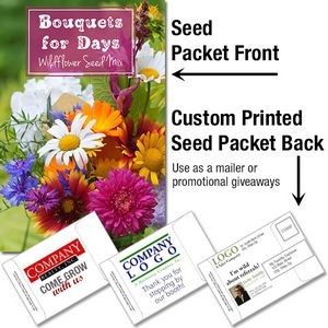 Bouquets for Days Wildflower Seed Mix Mailable Seed Packet - Custom Printed Back