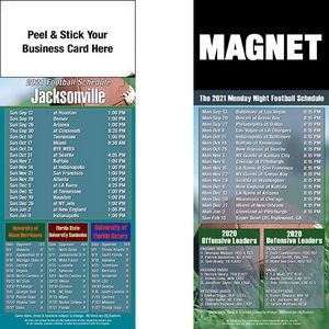 Jacksonville Pro Football Schedule Peel & Stick Magnet (3 1/2"x8 1/2")