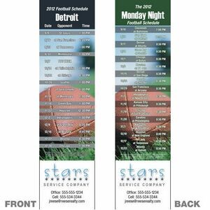 Detroit Pro Football Schedule Bookmark (2 1/4"x8 1/2")