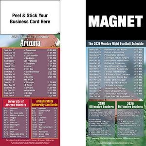 Arizona Pro Football Schedule Peel & Stick Magnet (3 1/2"x8 1/2")