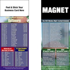 Baltimore Pro Football Schedule Peel & Stick Magnet (3 1/2"x8 1/2")