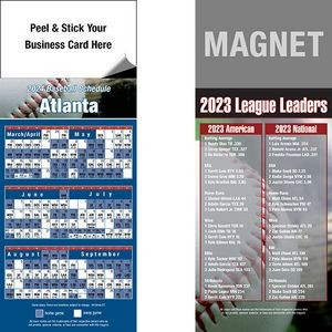 Peel and Stick Atlanta Pro Baseball Schedule Magnet (3 1/2"x8 1/2")