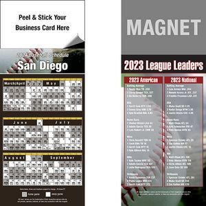 Peel and Stick San Diego Pro Baseball Schedule Magnet (3 1/2"x8 1/2")