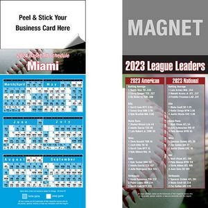 Peel and Stick Miami Pro Baseball Schedule Magnet (3 1/2"x8 1/2")