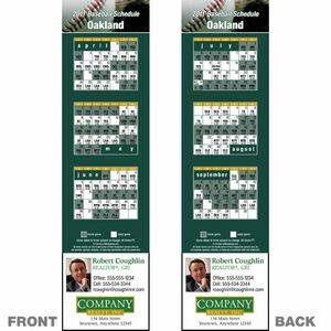 Oakland Pro Baseball Schedule Bookmark (2"x8 1/2")