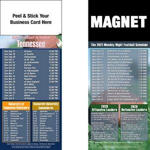 Tennessee Pro Football Schedule Peel & Stick Magnet (3 1/2"x8 1/2")