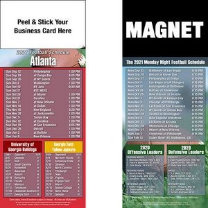 Atlanta Pro Football Schedule Peel & Stick Magnet (3 1/2"x8 1/2")