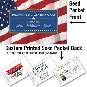 Patriotic & 4th of July Mailable/Handout Seed Packet - Custom Printed Back