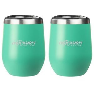 Teal Vino - Two Pack 12 Oz. Stemless Wine Glass