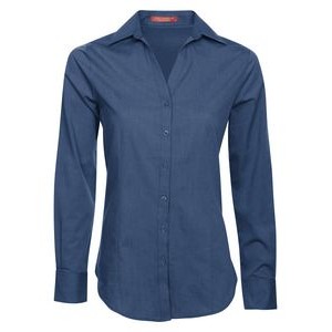 Coal Harbour® Textured Crosshatch Woven Ladies' Shirt