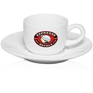 Milan Espresso cup and saucer set in fine porcelain