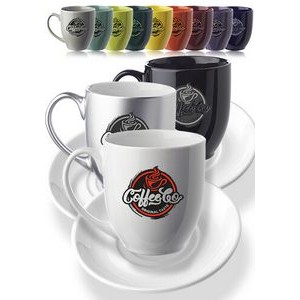 "Best Bistro Mug + Saucer" 16oz coffee mug. Perfect Mug.